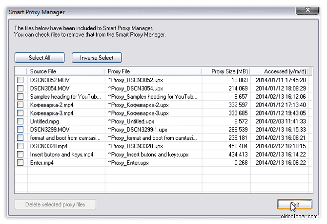 Скриншот окна Smart Proxy Manager программы Corel VideoStudio X6.png