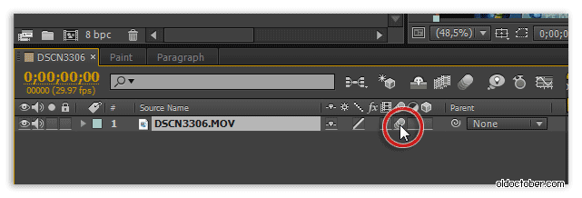 Опция сглаживания движения в Adobe After Effects.png