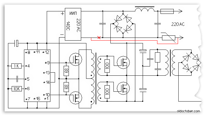 Схема включения служебного источника для импульсного БП.png