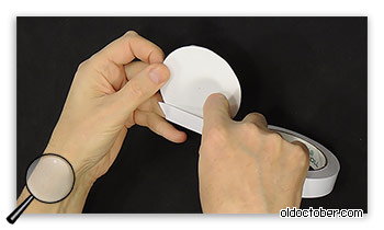 Pasting of diffusor double-sided adhesive tape.