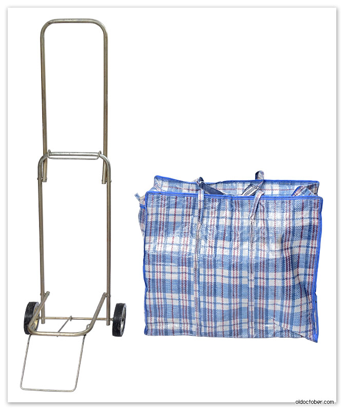 Подбор и установка колес на на хозяйственную сумку-тележку