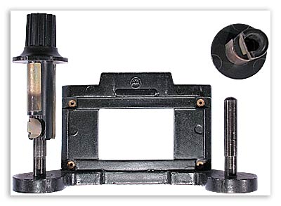 Каретка и шпули механизма транспортирования плёнки.