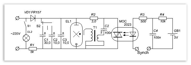 Стробоскоп на ифк 120 схема от 12 вольт